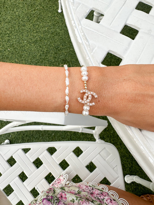 Stone Harbor Freshwater Pearl + Gold Filled Beaded Bracelet