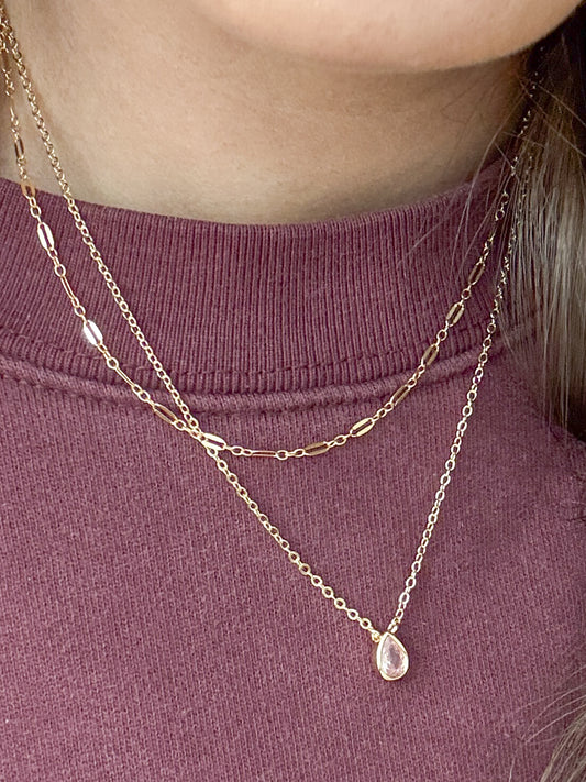 Bejeweled Dapped Sequin Layering Chain Necklace