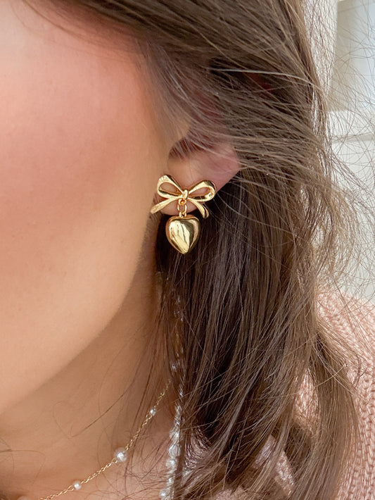 Ribbon Romance Bow Stud Earrings