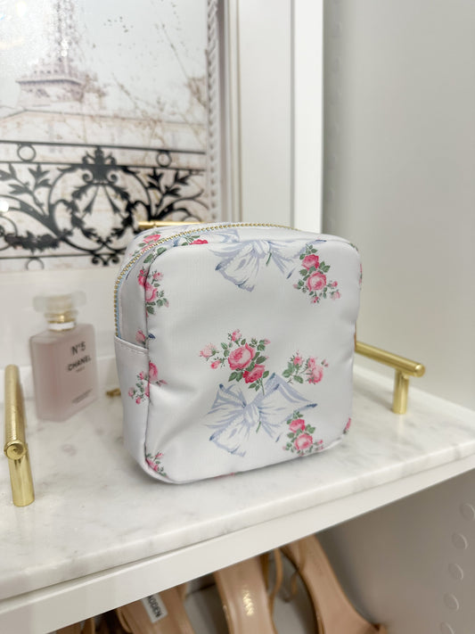 Coquette Cottage Mini Pouch | sky blue