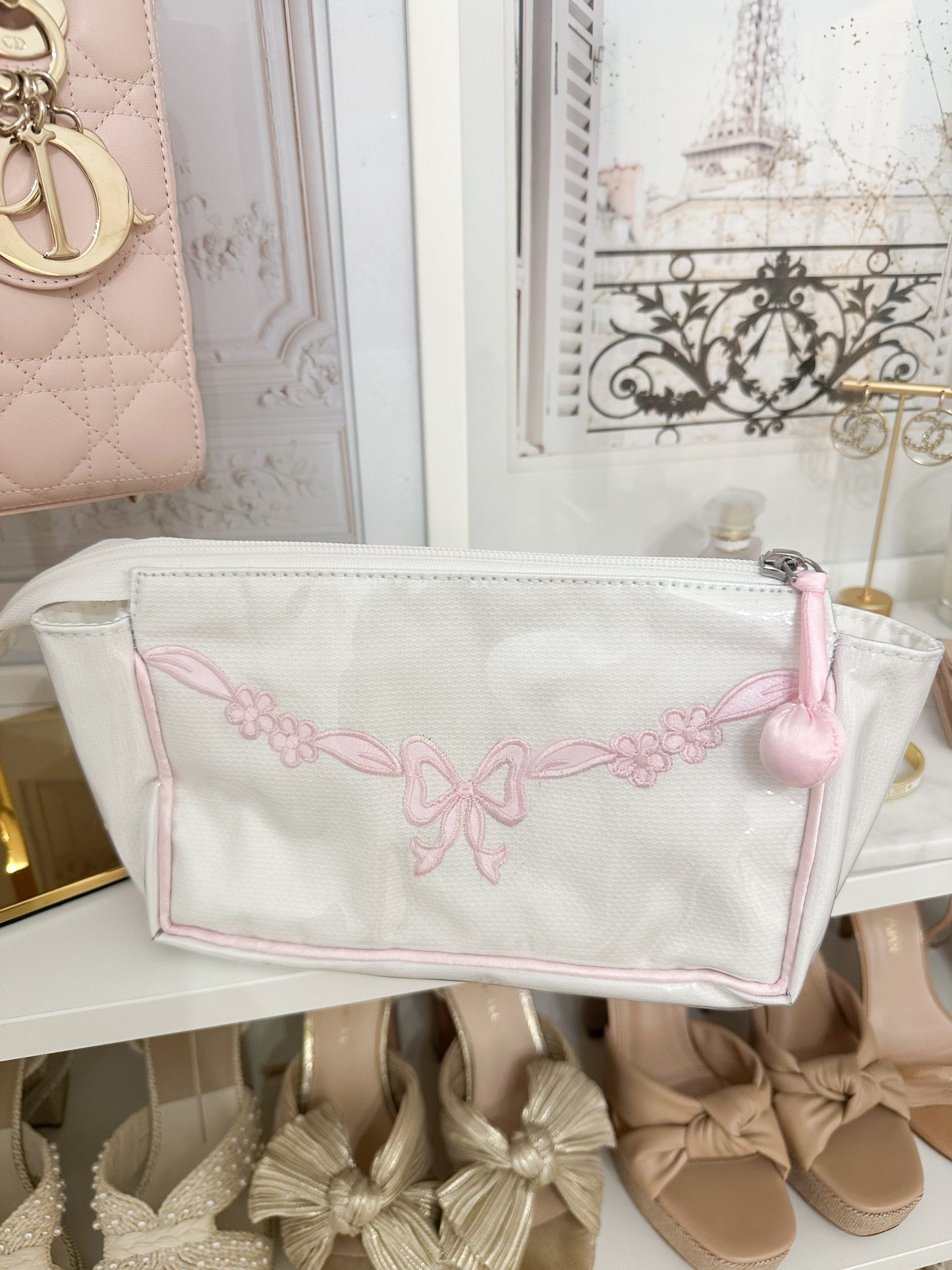 Bow Beauty Clear Coated Makeup Bag