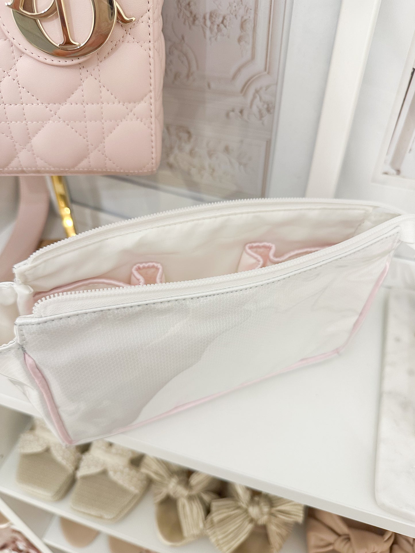 Bow Beauty Clear Coated Makeup Bag