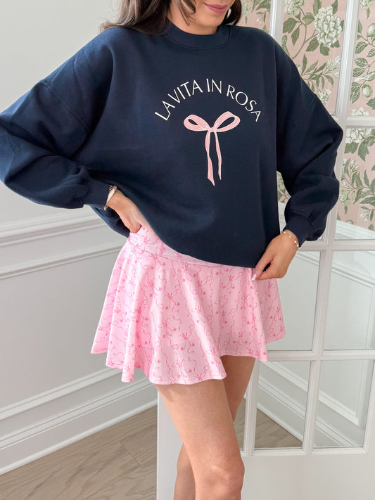 Preppy Pink Bow & Golf Print Skort (final sale)