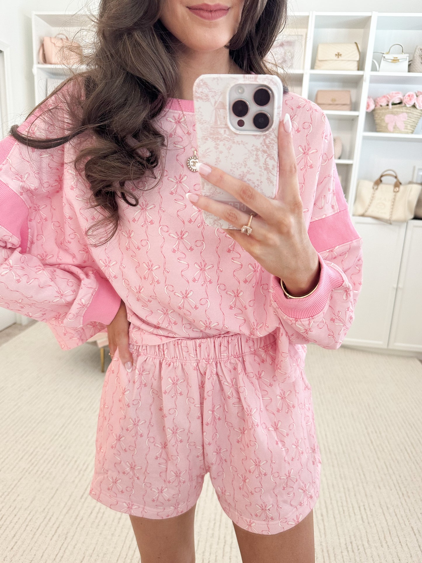 Pretty in Pink Bow Shorts (final sale)