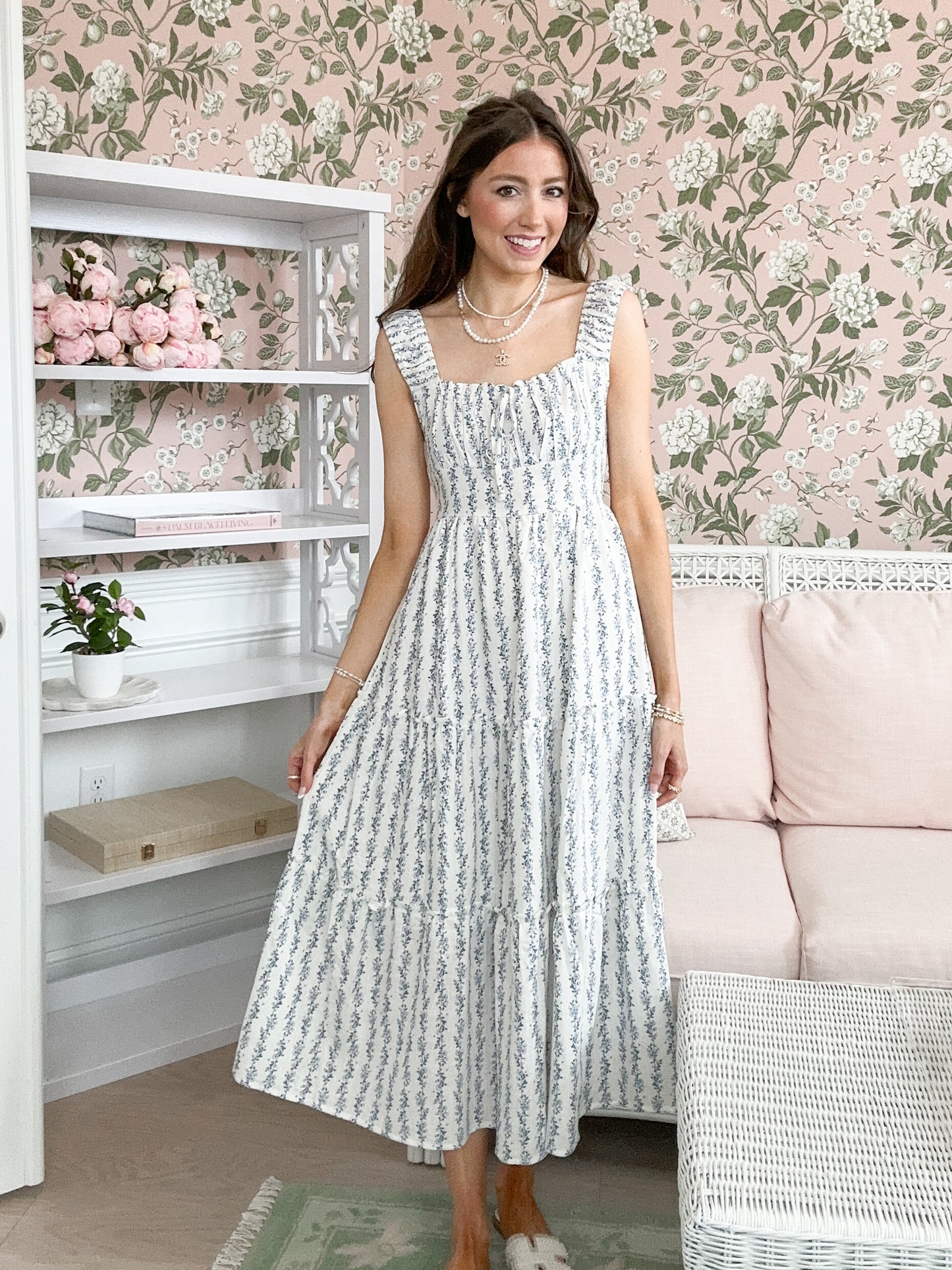 Wildest Dreams Blue Floral Midi Dress