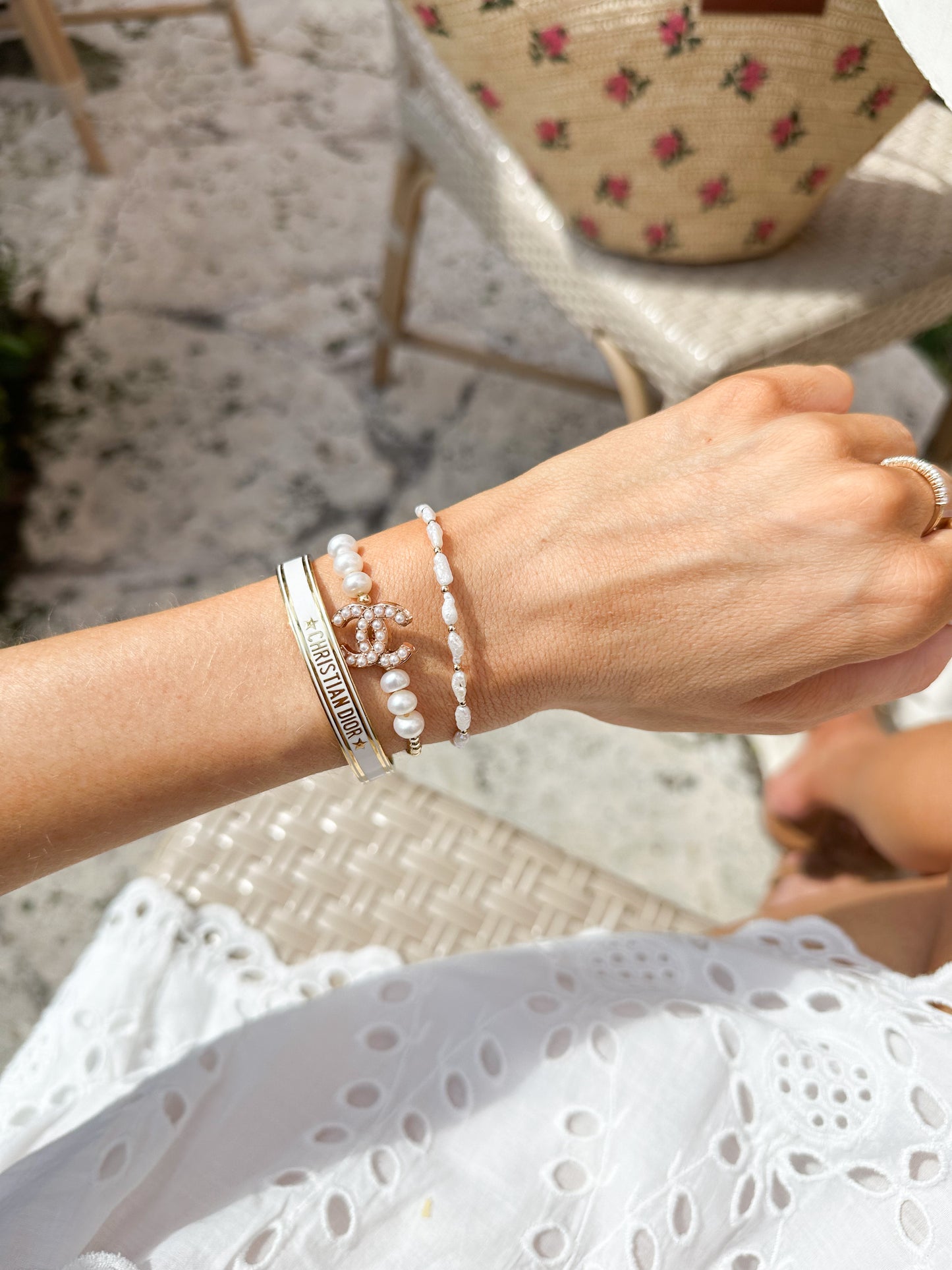 Stone Harbor Freshwater Pearl + Gold Filled Beaded Bracelet
