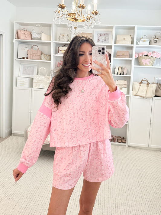 Pretty in Pink Bow Shorts (final sale)