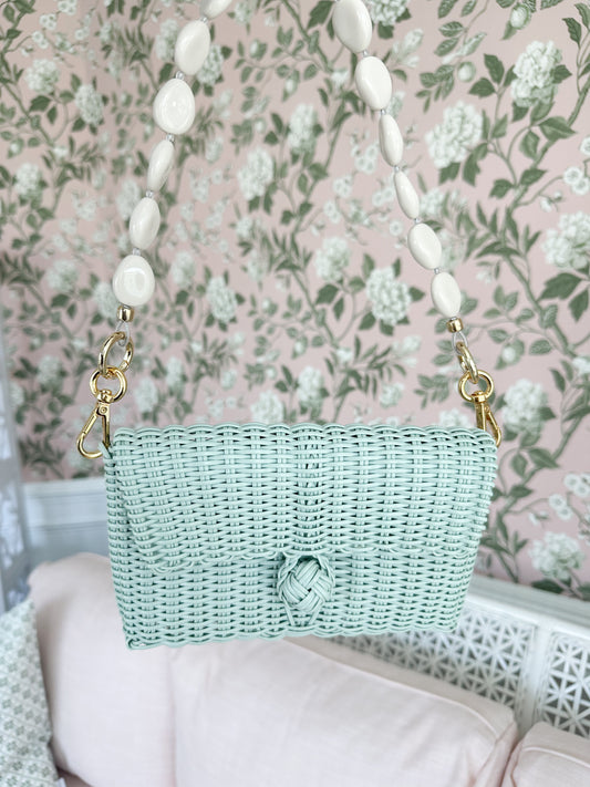 Seaglass Woven Clutch