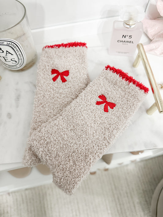 Bow Cozy Socks