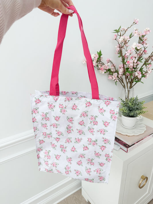 Vintage Rose Shopping Tote