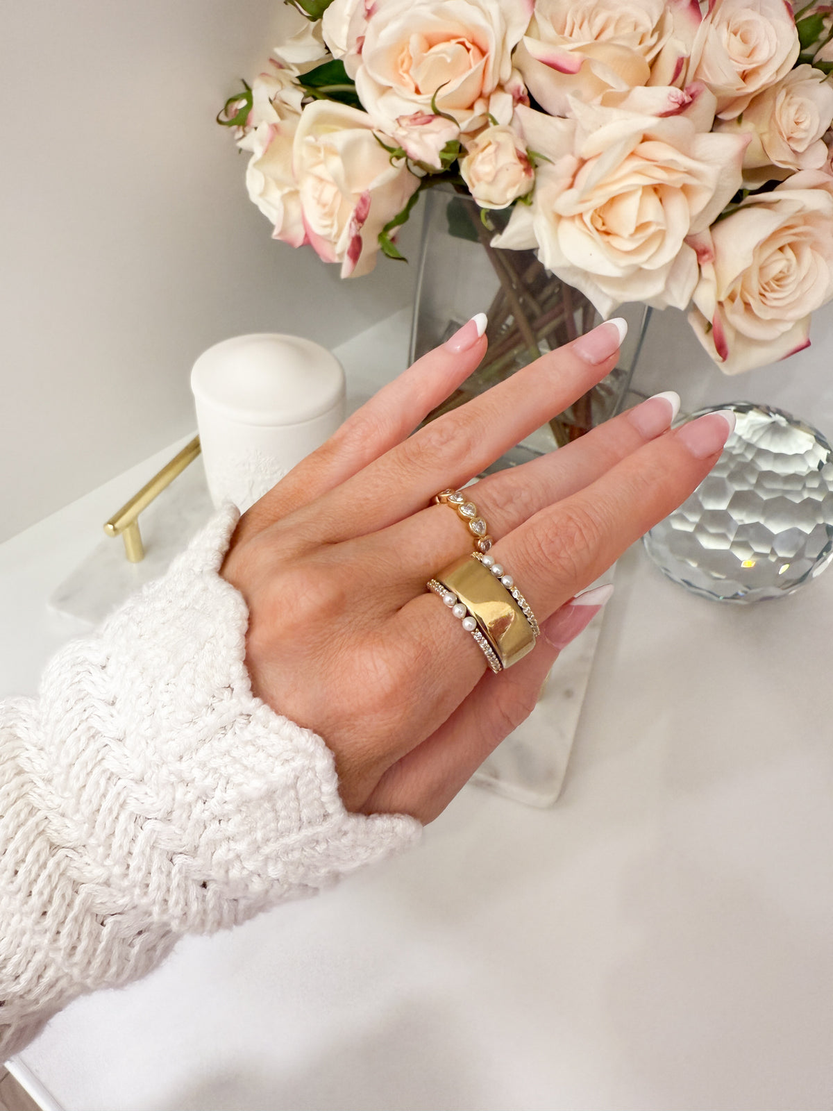 Camille Pearl Stacking Ring