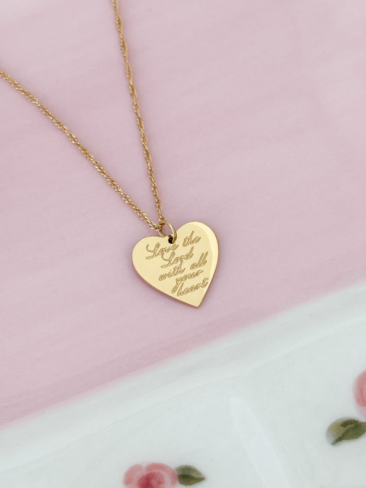 Deuteronomy 6:4-9 Necklace, Love the Lord Your God