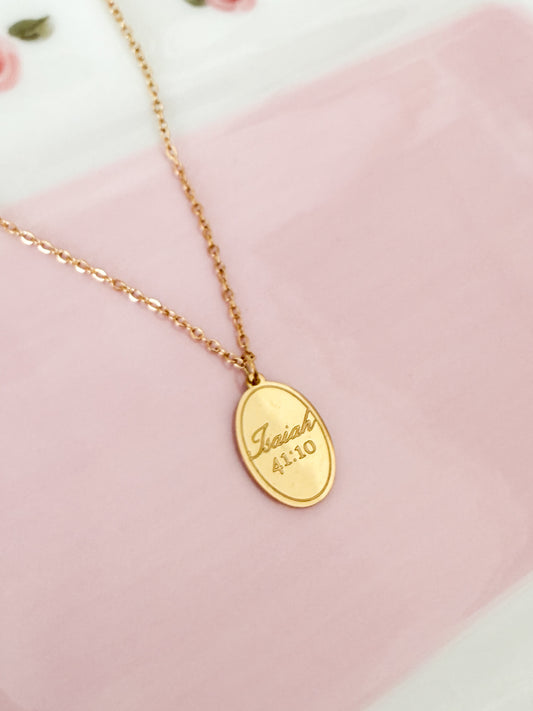 Fear Not, For I Am with You Necklace, Isaiah 41:10 Necklace