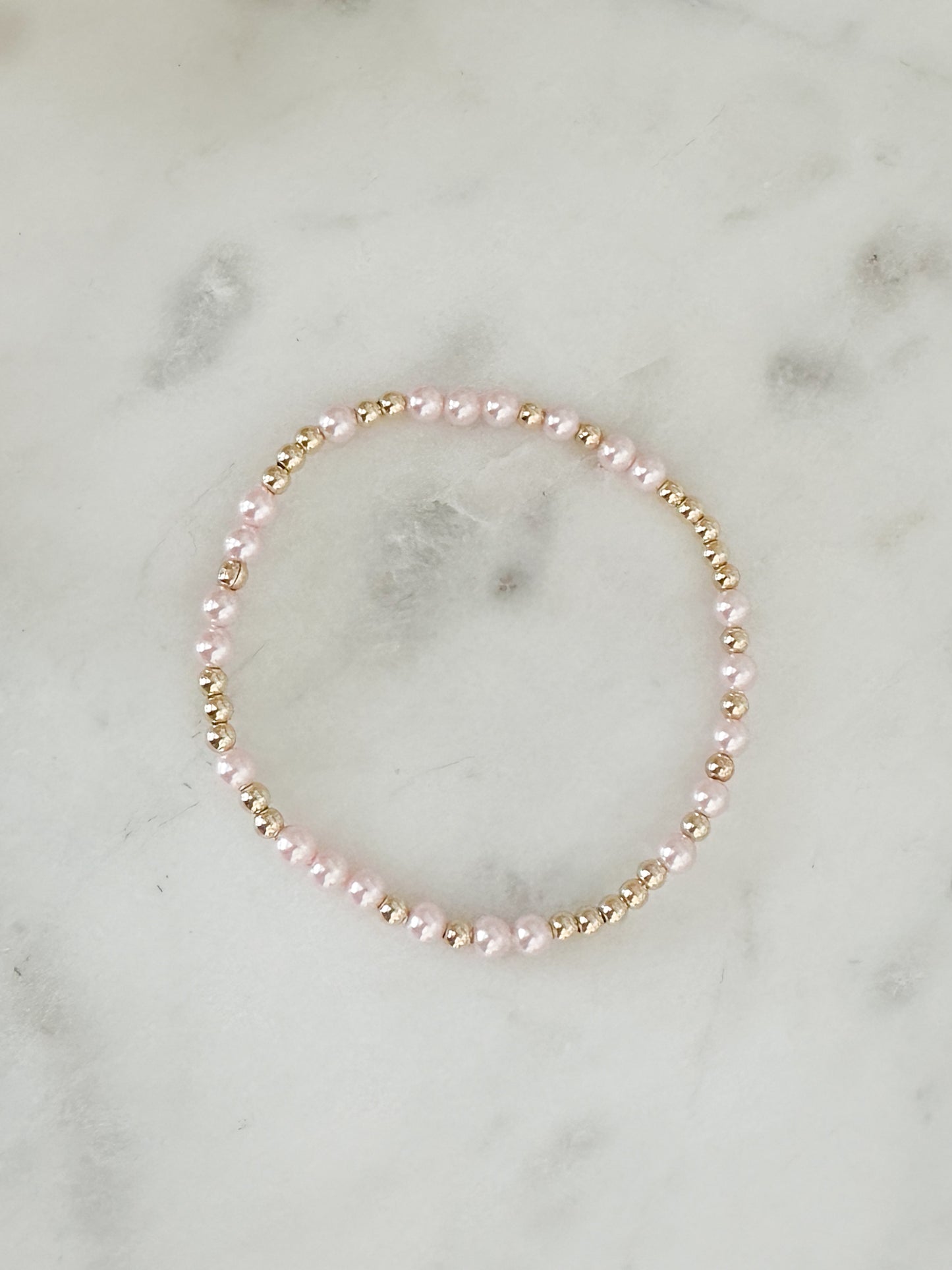 BLUSH Emma Pearl Beaded Stretch Bracelet