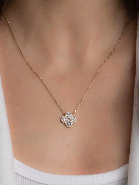 Crystal Clover Necklace