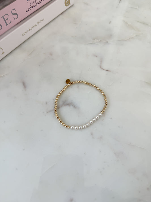 Essie Pearl + Gold Filled Bracelet
