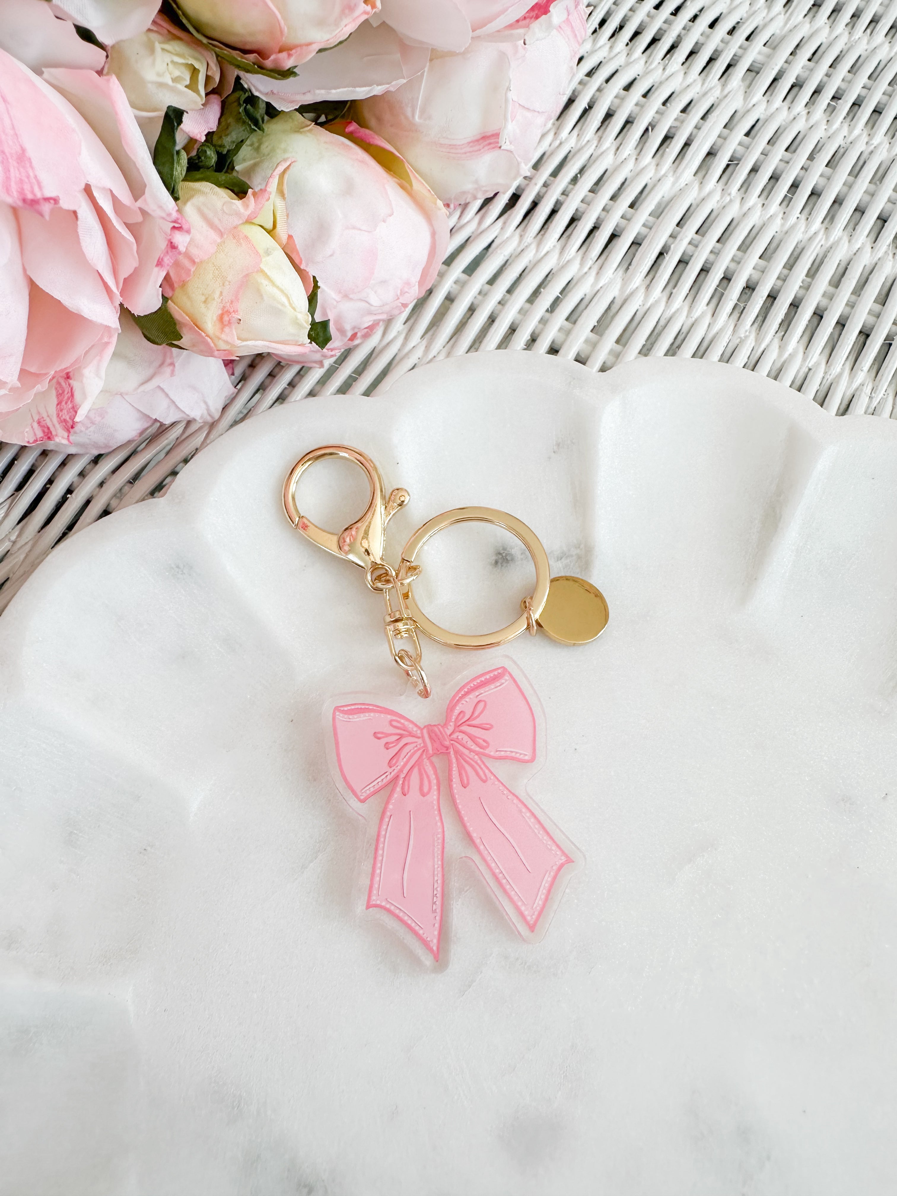 Acrylic Bow Keychain