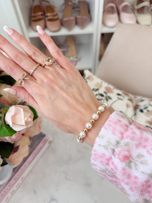Rosemary Pearl + Gold Filled Bracelet