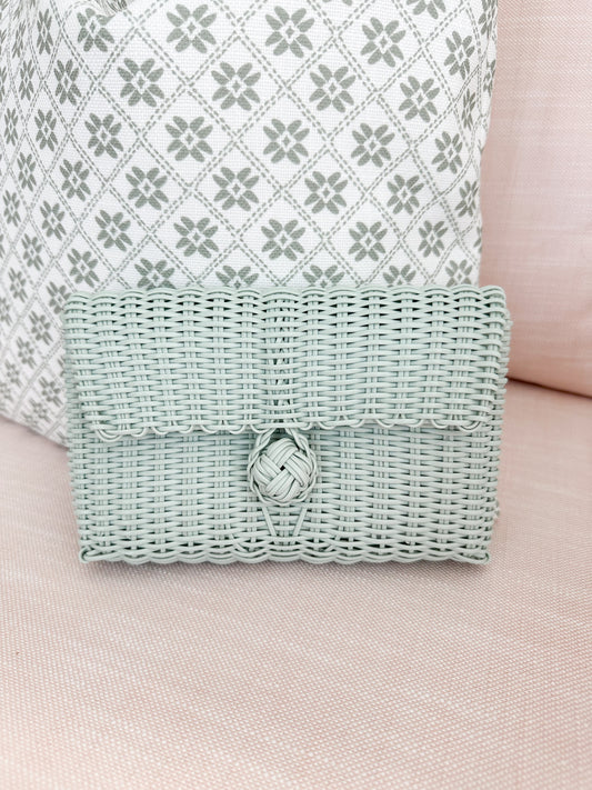 Seaglass Woven Clutch