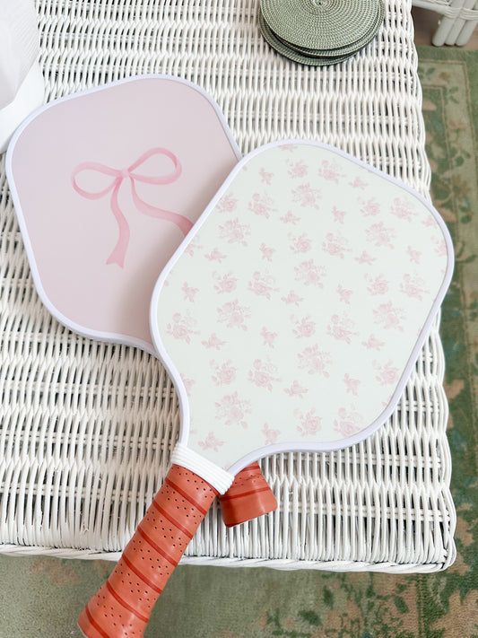 Floral Bow Pickleball Paddle