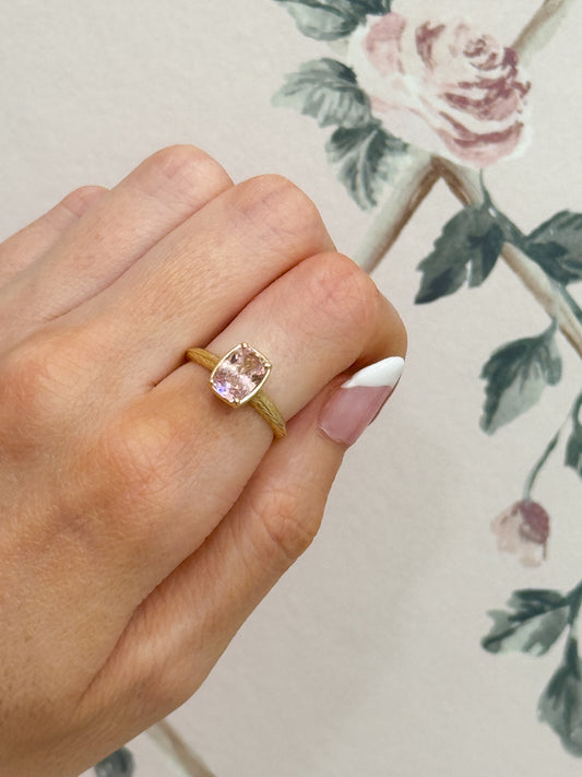 Rosie Dreams Pink Sapphire Cushion Ring