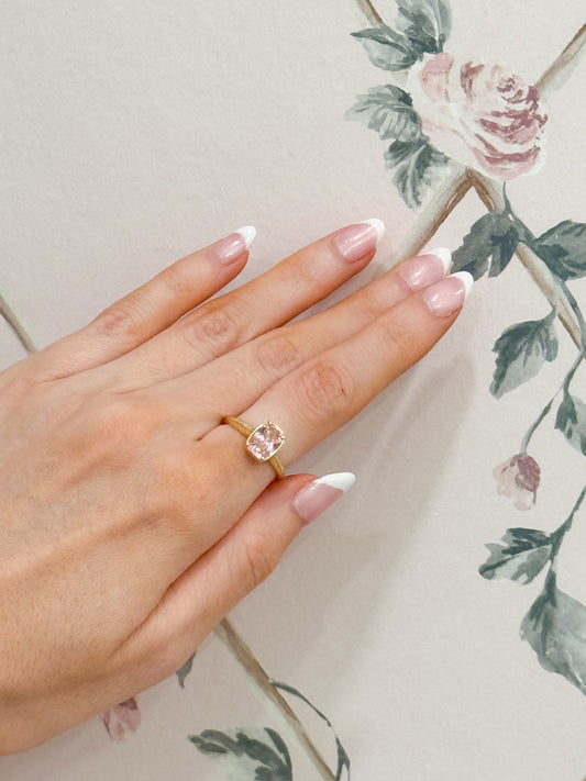 Rosie Dreams Pink Sapphire Cushion Ring