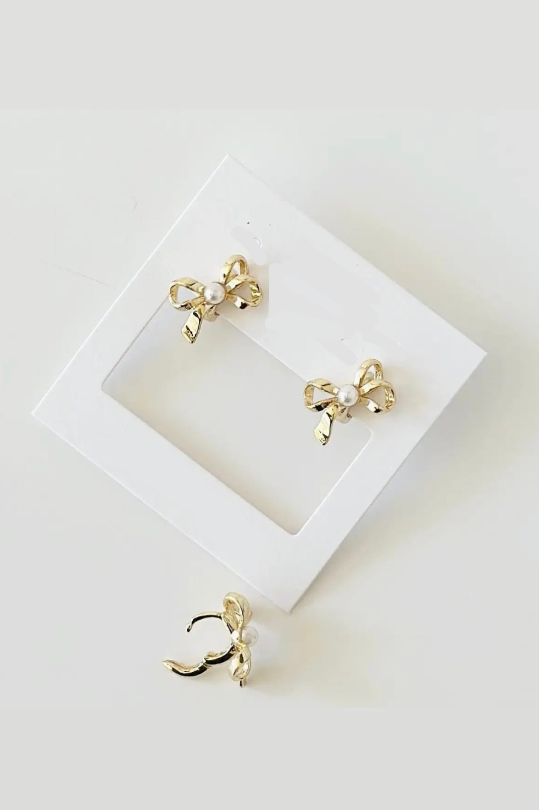 Dainty Bow Huggie Earrings 🎀