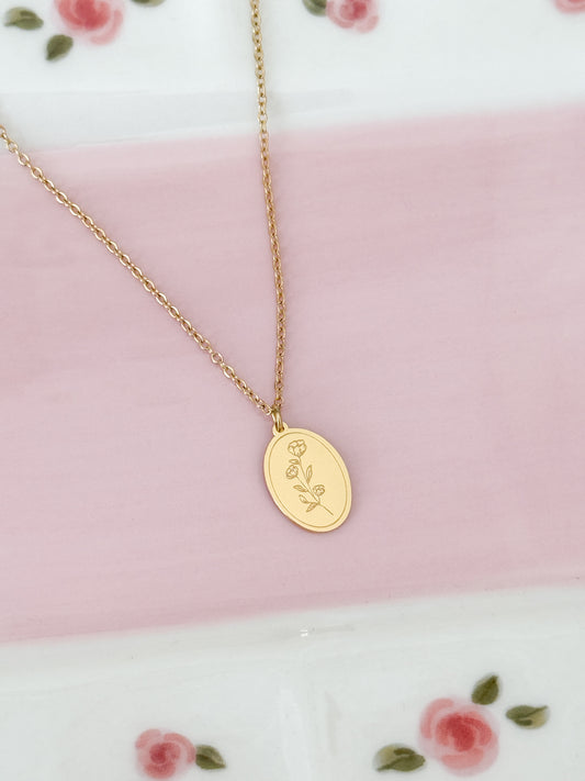 Flower Necklace, Isaiah 40:8 Necklace