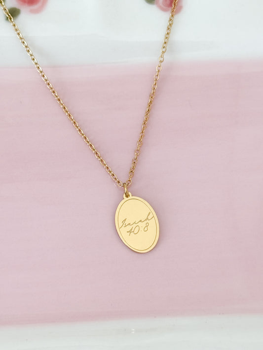 Flower Necklace, Isaiah 40:8 Necklace