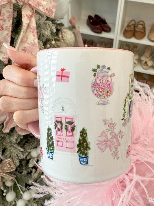 Pink Christmas Mug