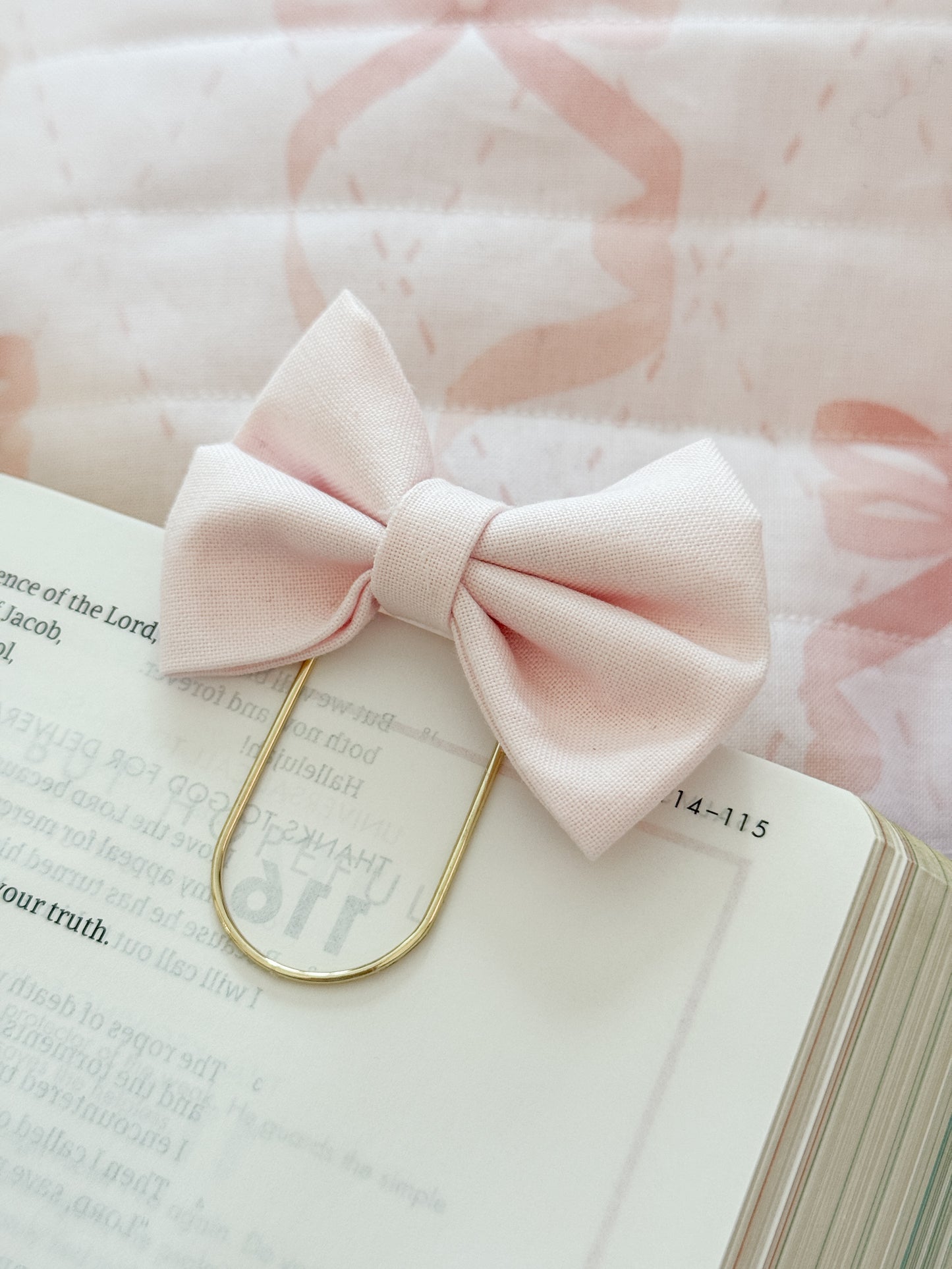 Pink Bow Bookmark