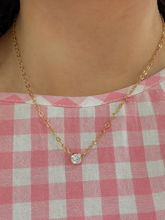 Essie Crystal Gold Filled Necklaced