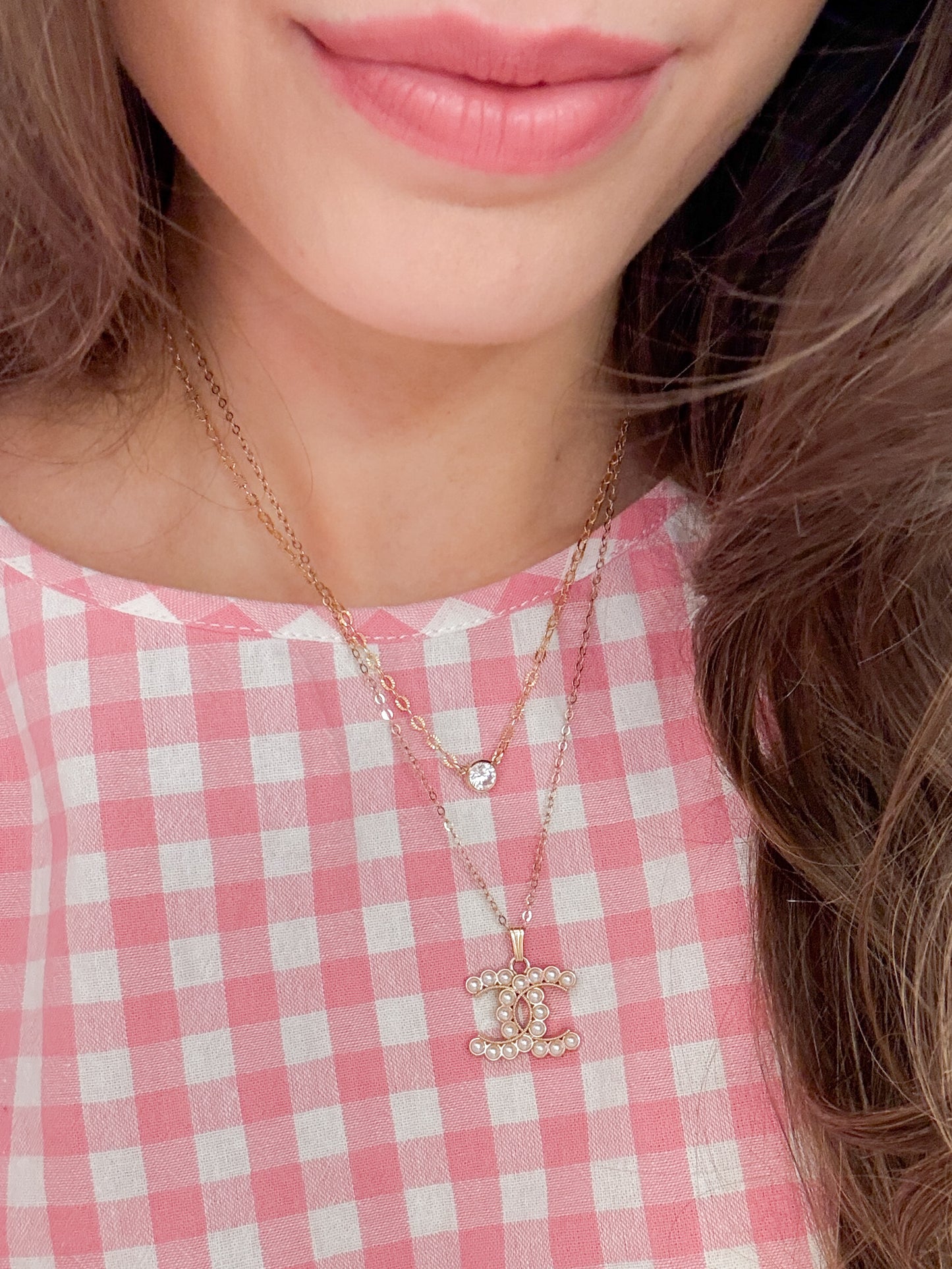 Essie Crystal Gold Filled Necklaced