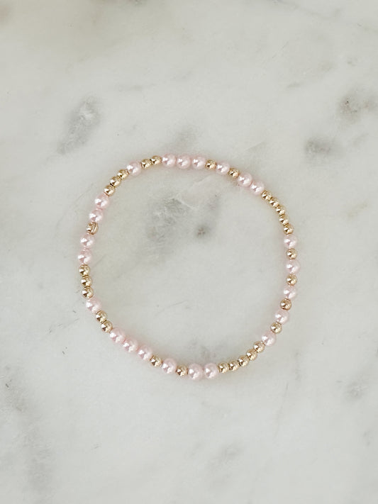 BLUSH Emma Pearl Beaded Stretch Bracelet