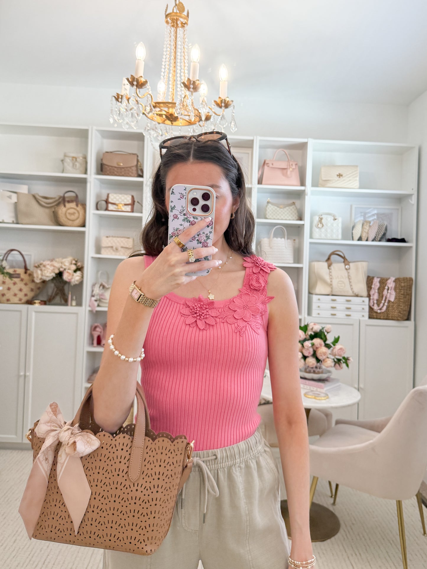 Fleurette Applique Tank