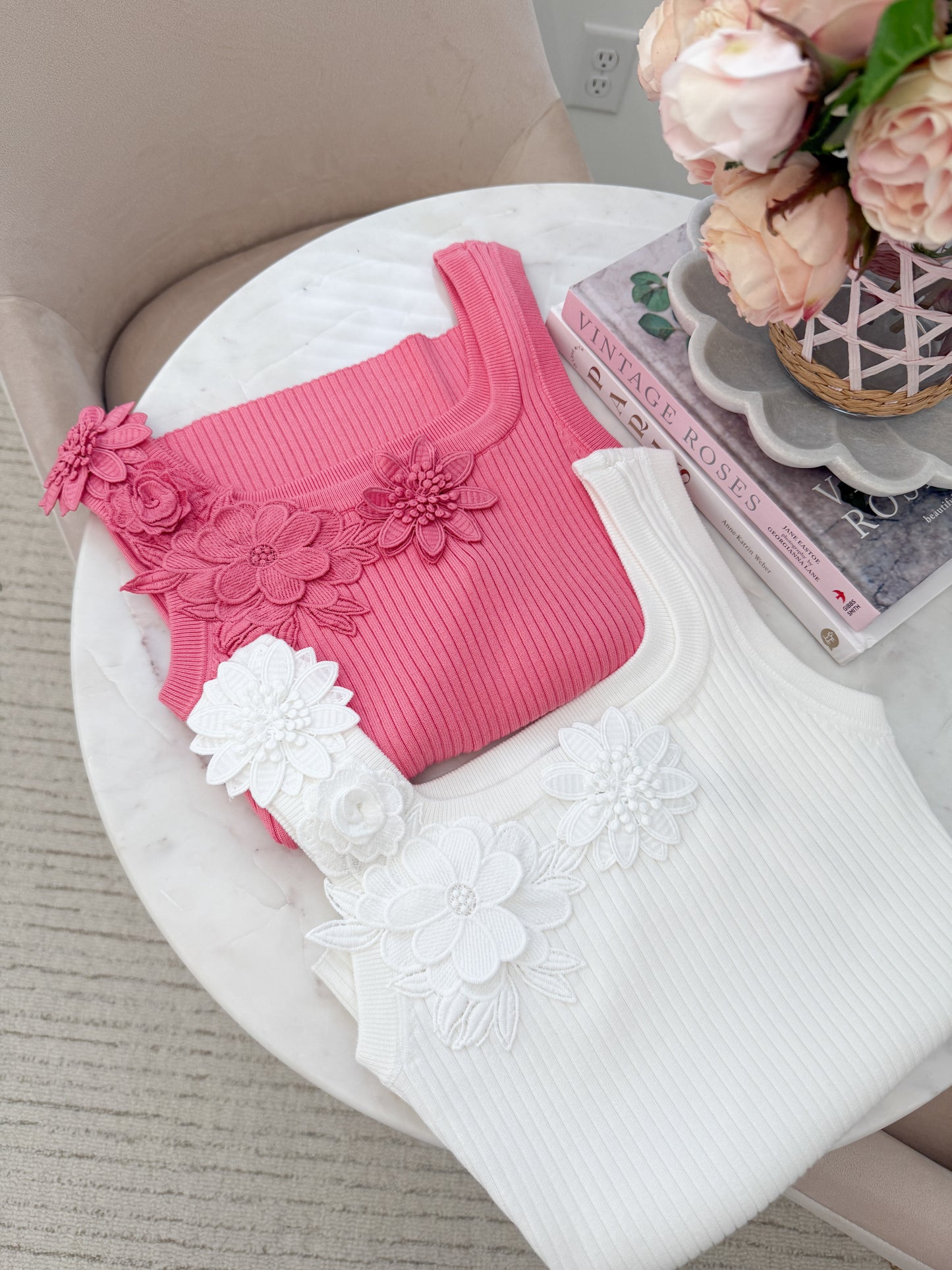 Fleurette Applique Tank