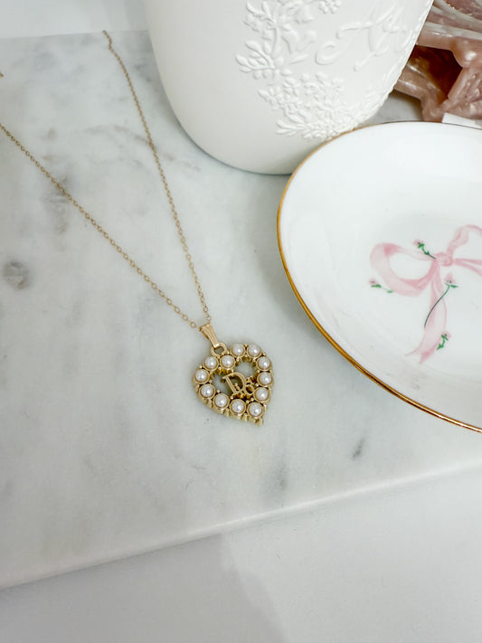 J'adore Pearl Heart Necklace(Sold Out, PRE-ORDER 9/30)