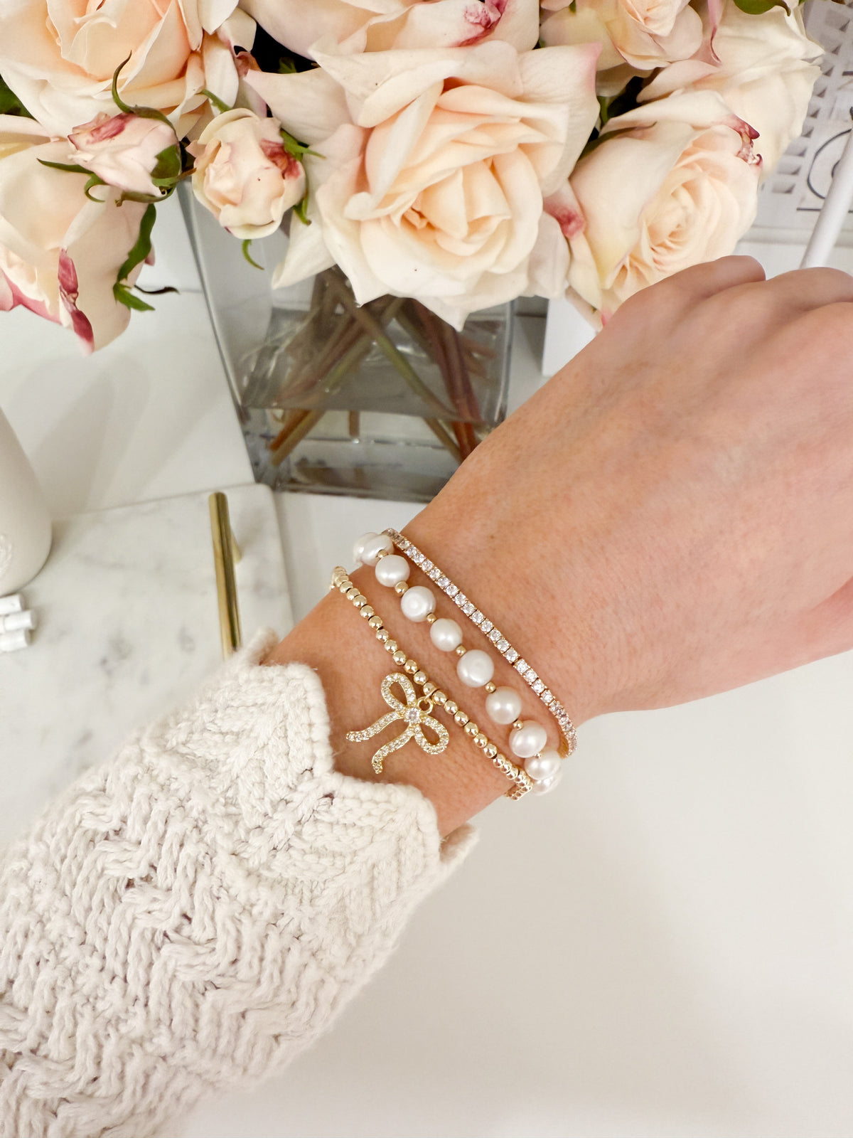 Esme Gold Filled Bow Bracelet
