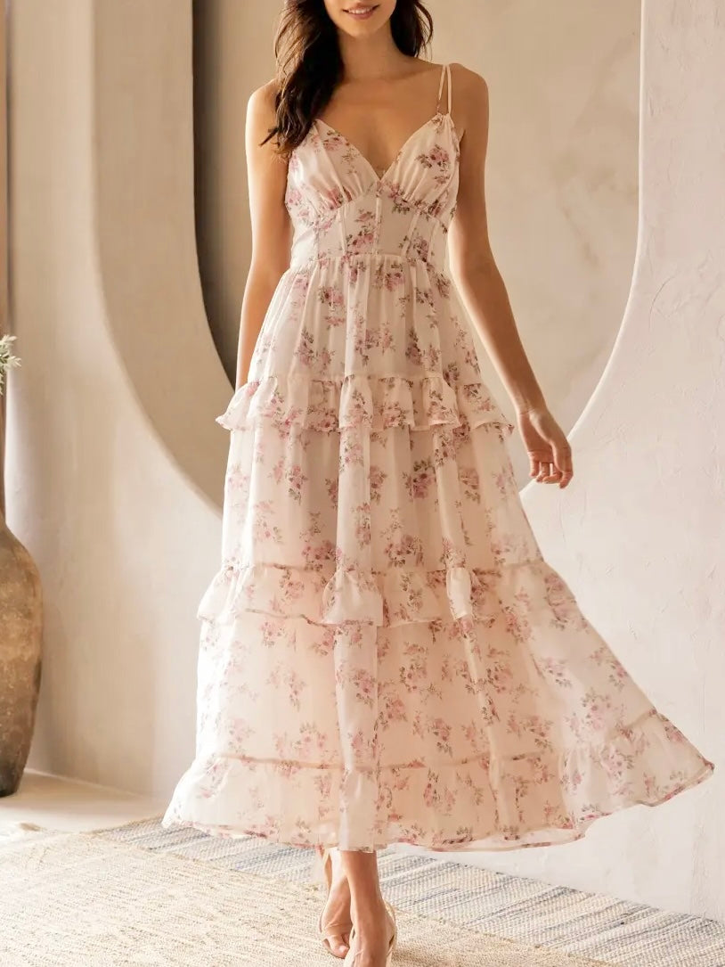 Love Story Ruffle Tiered Dress