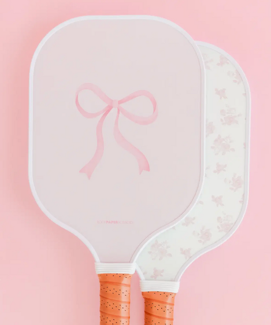 Floral Bow Pickleball Paddle