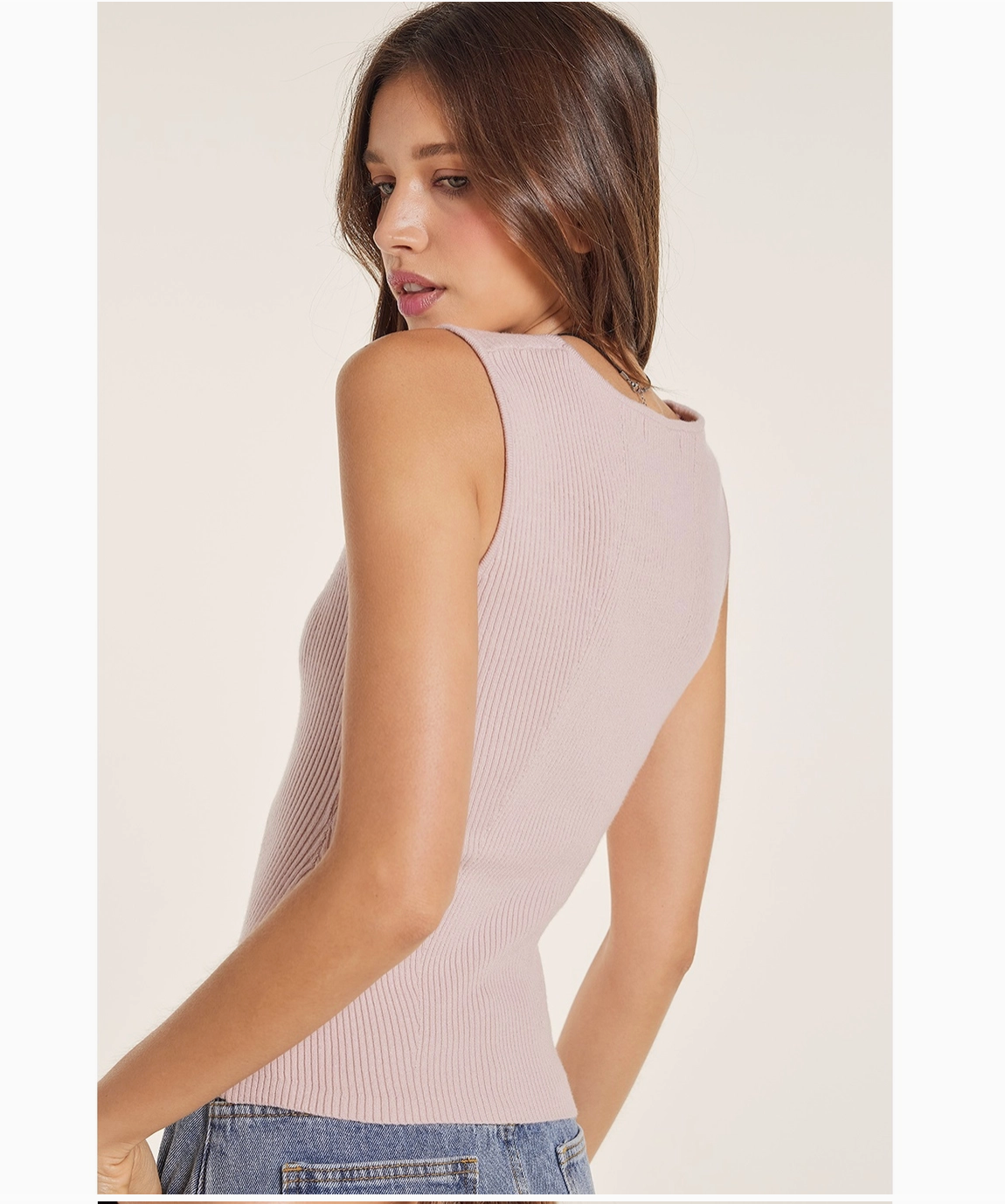 Pink Skies Ribbed Knit Tank