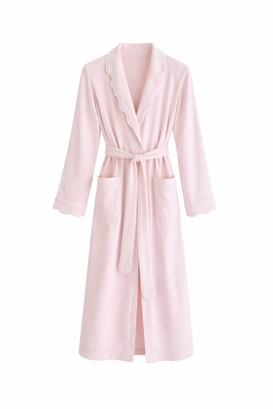 Rosewater 100% Pima Cotton Scallop Robe